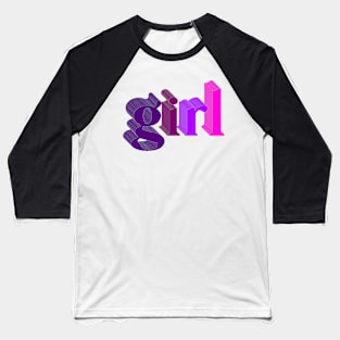 Girl Rock Baseball T-Shirt